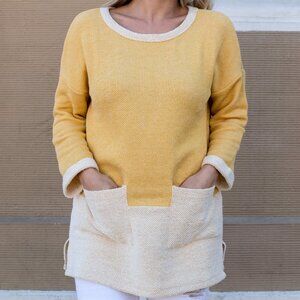 NEW Hailey & Co Cream And Yellow Sweater/ Cardigan